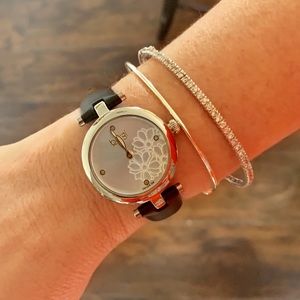 Burgi Women’s Black Strap Watch